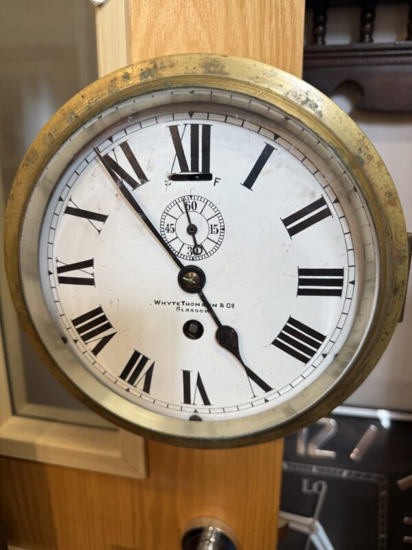Whyte Thomson & co brass ships clock
