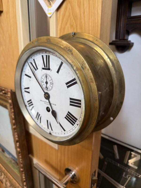 Whyte Thomson & co brass ships clock - Image 2