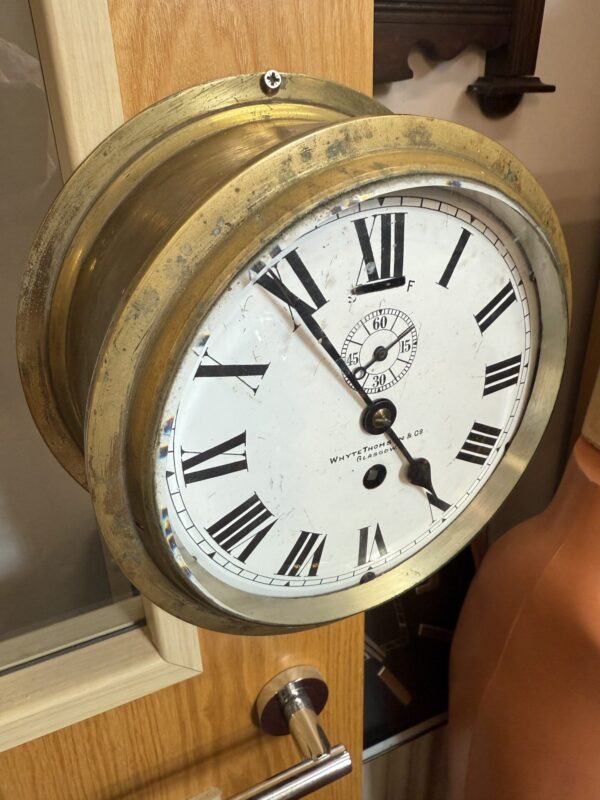 Whyte Thomson & co brass ships clock - Image 4
