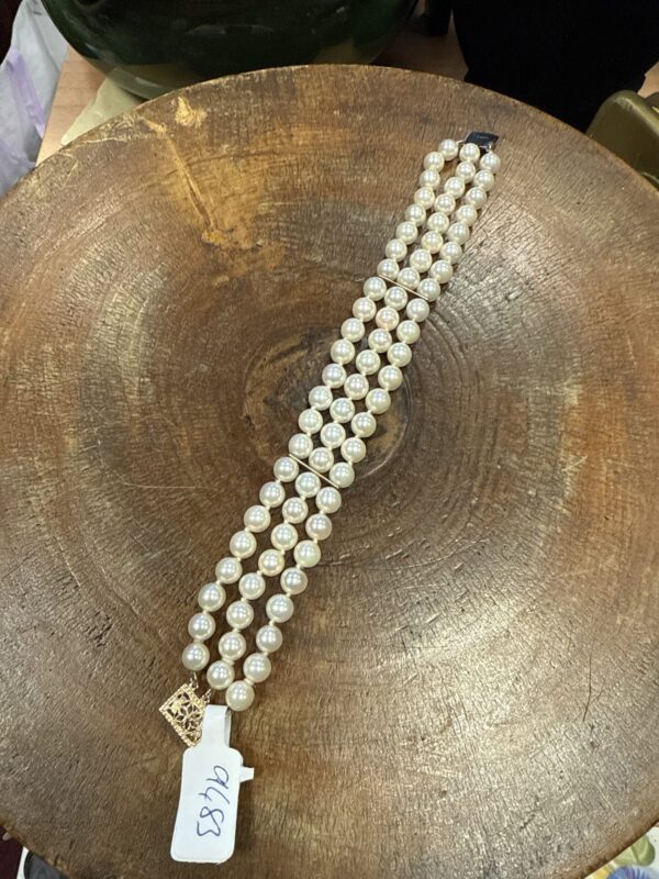14ct gold and pearl bracelet - Image 2