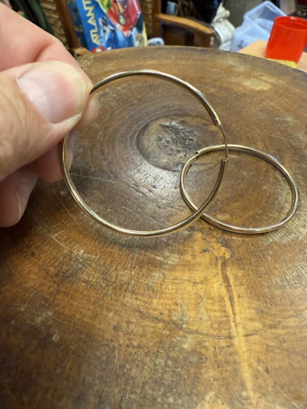46mm 9ct gold hoop earrings - Image 2