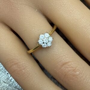 18ct gold .25 ct diamond ladies ring