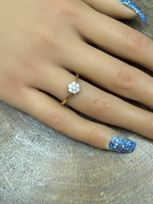 18ct gold .25 ct diamond ladies ring - Image 2
