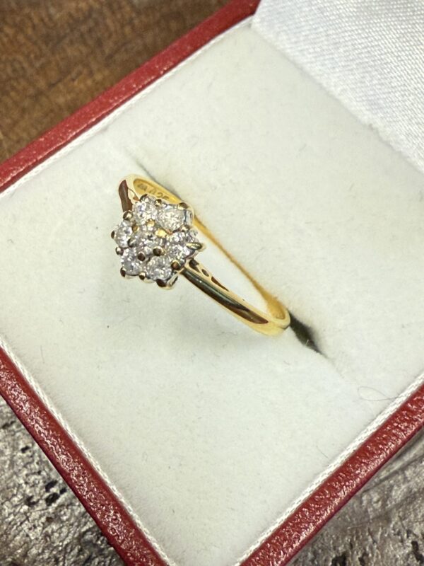 18ct gold .25 ct diamond ladies ring - Image 4