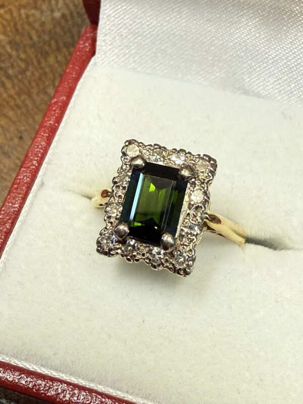 Tourmaline and diamond 18ct gold ring - Image 7