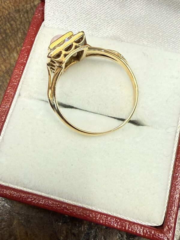 Art deco 18ct gold opal and diamond ring - Image 6