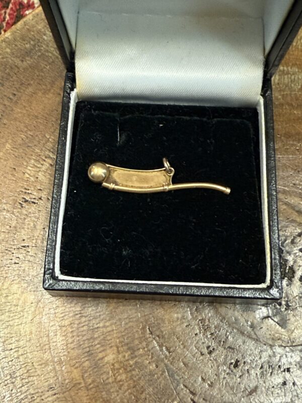 9ct gold bosuns whistle pendant