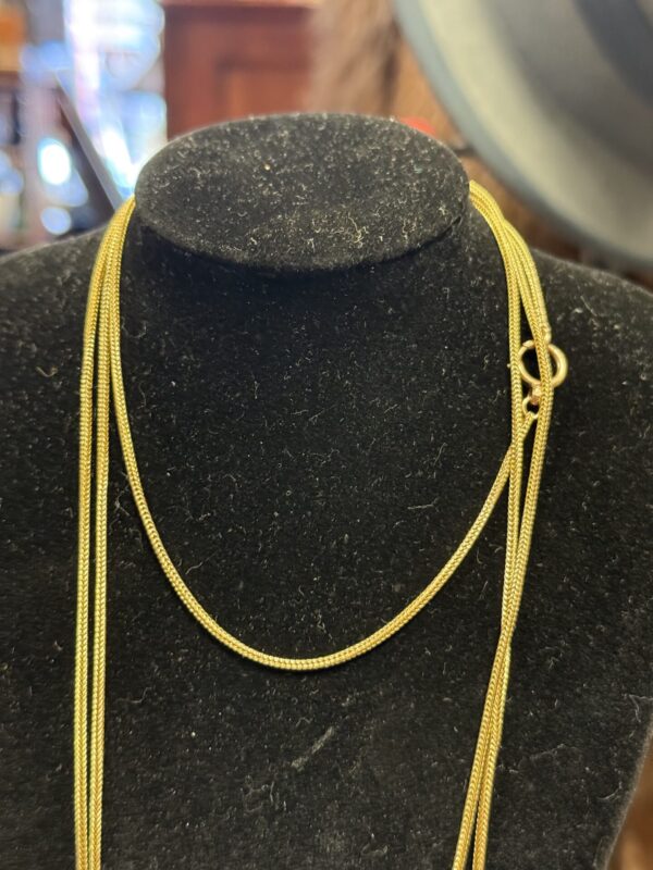 54” 9ct gold ladies antique chain - Image 2