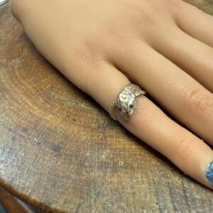 9ct gold snake signet ring ruby eyes