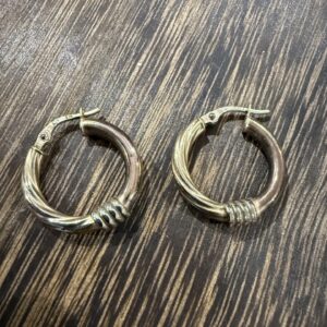 Vintage 9ct gold hoop earrings