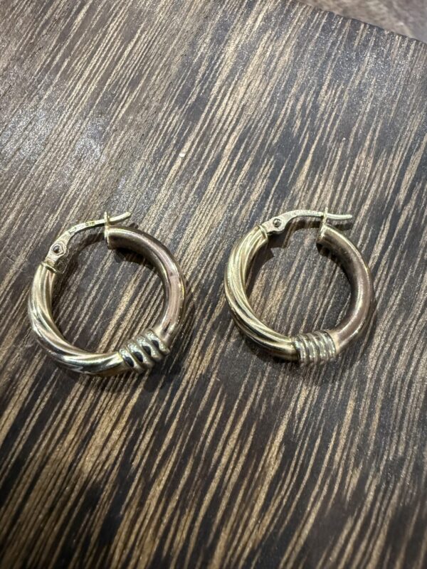 Vintage 9ct gold hoop earrings
