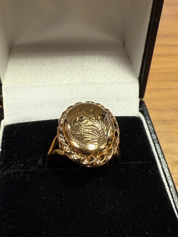 9ct gold poison snuff keepsake ring - Image 3
