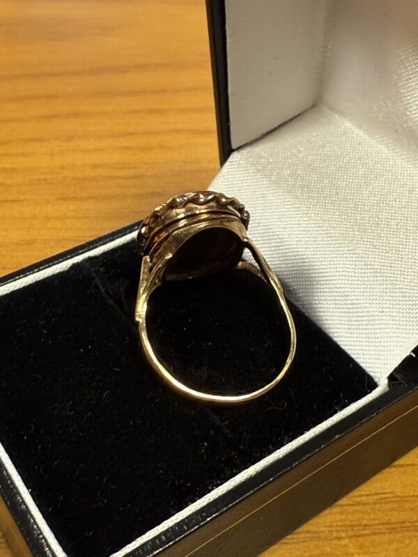 9ct gold poison snuff keepsake ring - Image 5