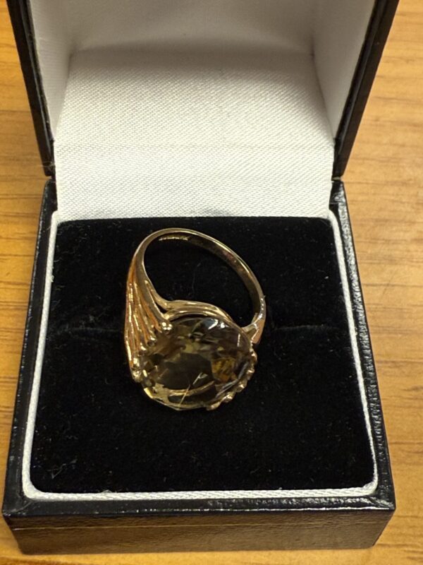 Ladies large 9ct gold citrine dress ring - Image 5