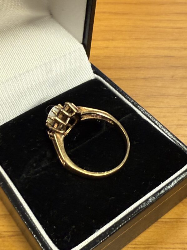 Vintage opal and garnet ladies 9ct gold ring - Image 6