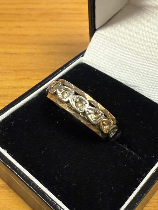 9ct gold gem set full eternity ring - Image 4