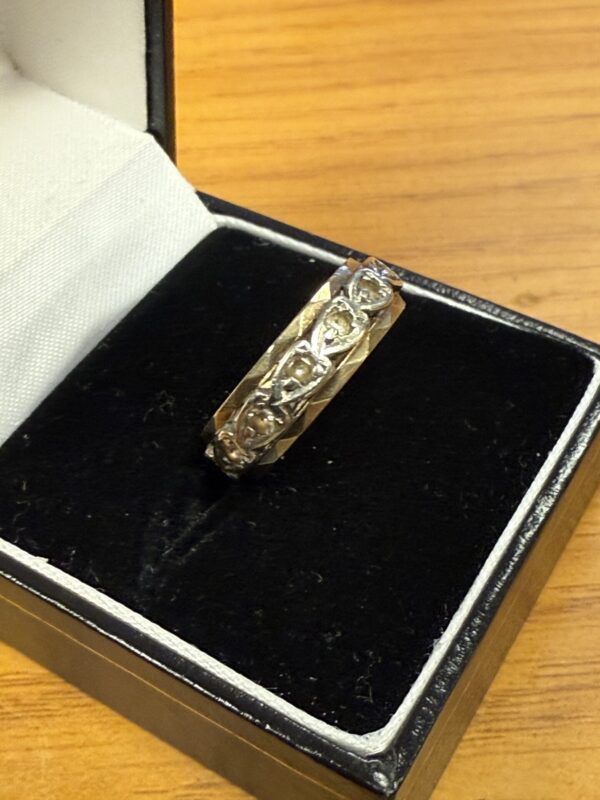 9ct gold gem set full eternity ring - Image 5