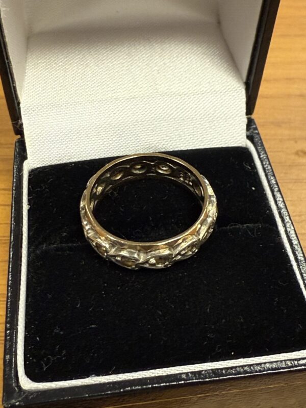 9ct gold gem set full eternity ring - Image 6
