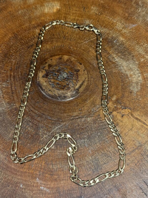 18 inch 9ct gold figaro link chain - Image 3