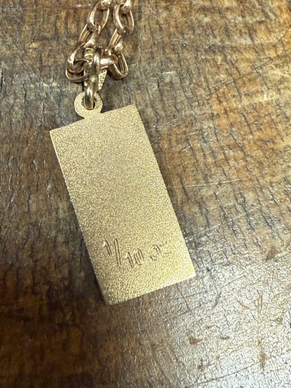 9ct gold chain and millennium ingot - Image 3