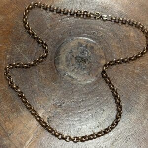 18” 9ct rose gold belcher chain