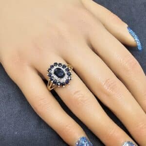 Sapphire and Diamond Ring