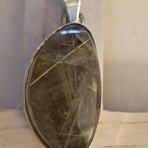 Sterling Silver Rutilated Quartz Pendant