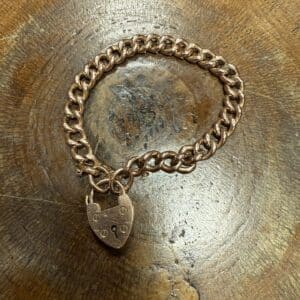 9ct gold padlock bracelet vintage