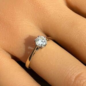 0.50 diamond solitaire 18ct gold