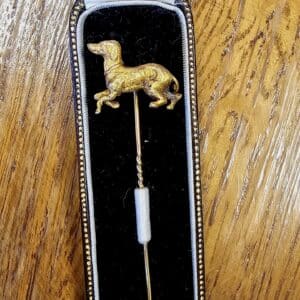 Dachshund dog stickpin