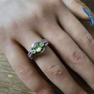 Silver Peridot Ring