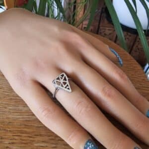 Silver Triangle Ring