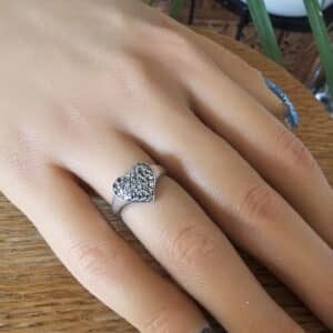Sweetheart Marcasite Silver Ring