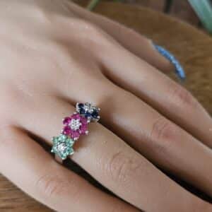 CZ Floral Dress Ring
