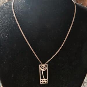 Silver Mackintosh style Necklace and Pendant