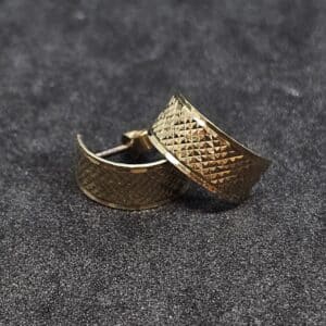 9ct Gold Half Hoop Earrings