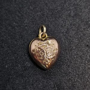 9ct Rose gold chased Heart