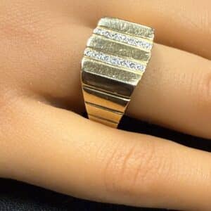 Men’s 18ct gold diamond set ring