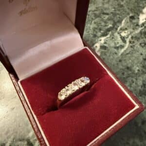 Ct gold five stone ladies ring