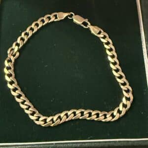9ct gold vintage curb bracelet