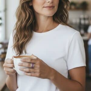 Ladies ruby and diamond 9ct gold cluster ring
