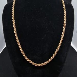 9ct gold rope chain necklace