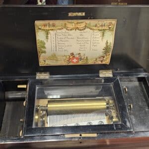Antique Swiss cylinder music box