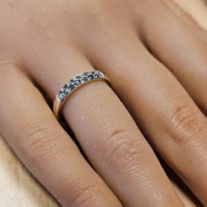 9ct Emerald Diamond Eternity Ring