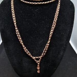 9ct gold longuard or muff chain