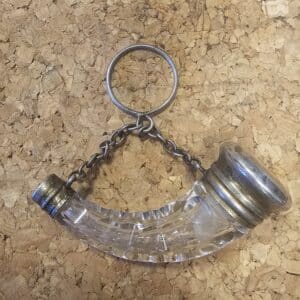 Antique Victorian Cut Glass Horn Scent Bottle