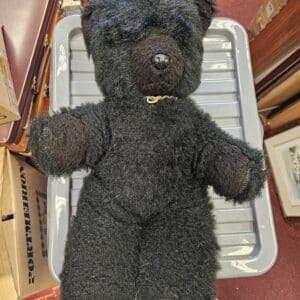Vintage 1970s "Real Soft Toys" Black Plush Teddy Bear