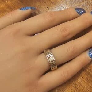 9ct Vintage Rennie Mackintosh Style Gold Band