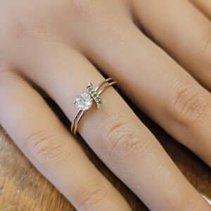 9ct Gold Asymmetric Bypass Ring