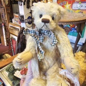 GUND Barton's Creek Collection Artist Designed Mohair-Style Teddy Bear – Gingham Bow